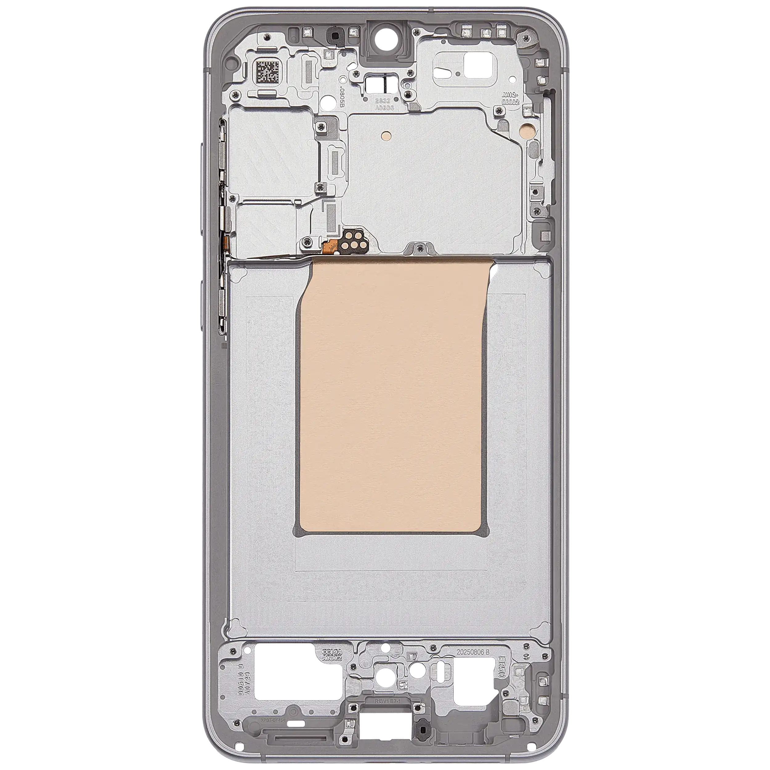 Midframe/Rahmen Compatible für Samsung Galaxy S25 FE 5G (US & Internationale Version) (Icyblue / White)