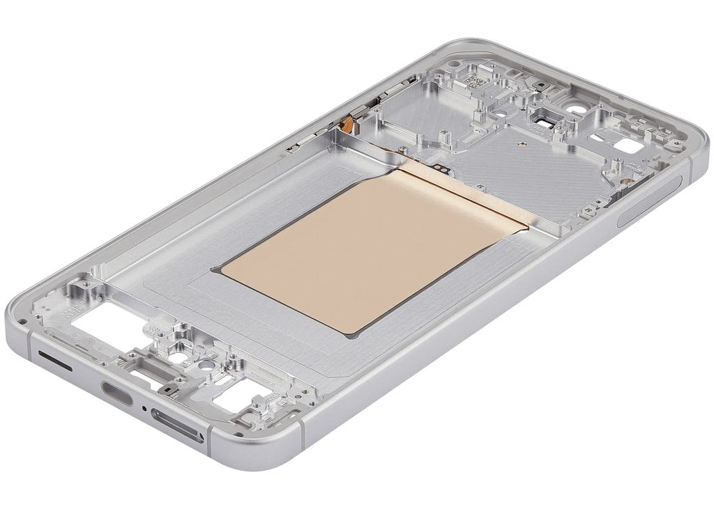 Midframe/Rahmen Compatible für Samsung Galaxy S25 FE 5G (US & Internationale Version) (Icyblue / White)