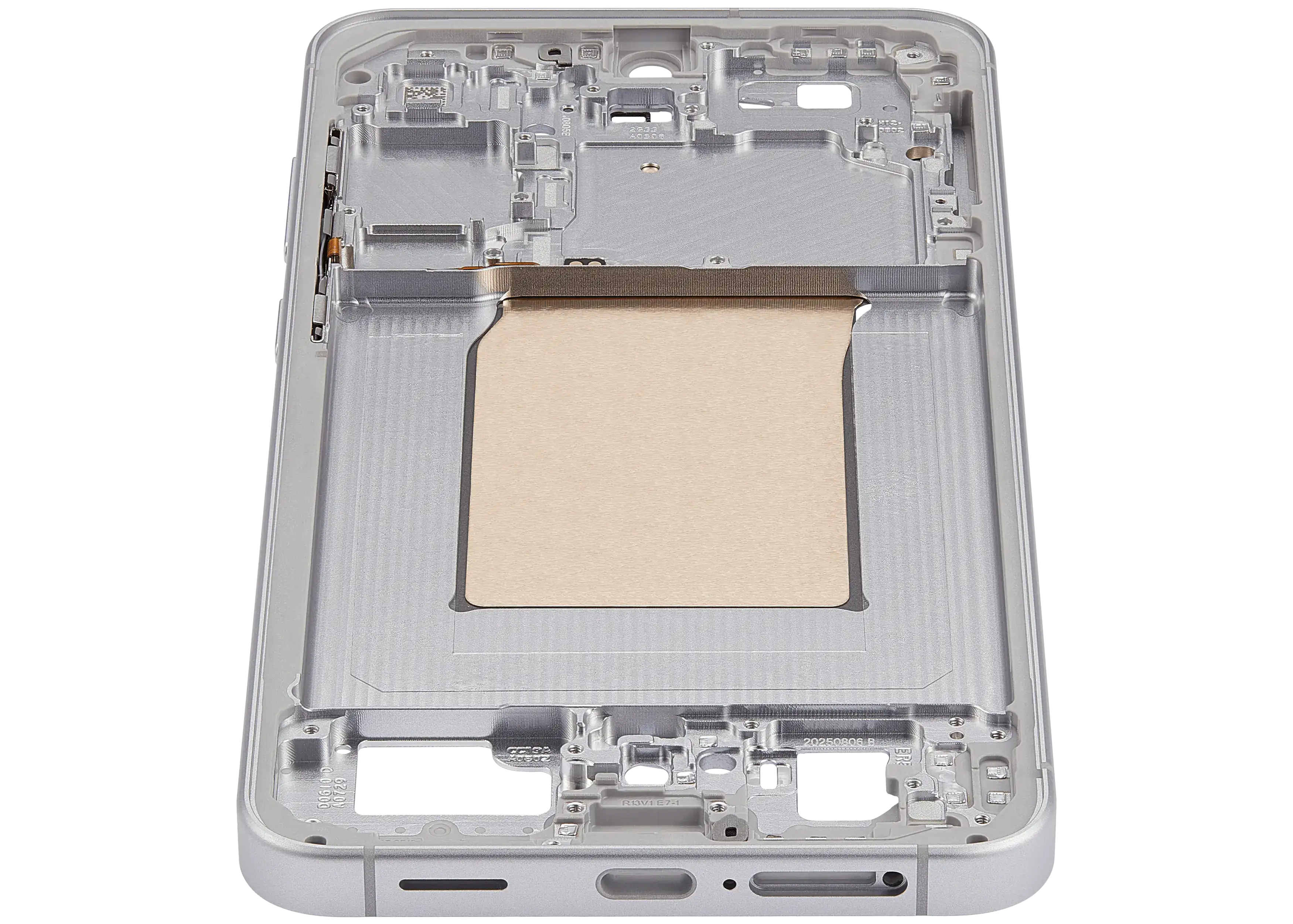 Midframe/Rahmen Compatible für Samsung Galaxy S25 FE 5G (US & Internationale Version) (Icyblue / White)