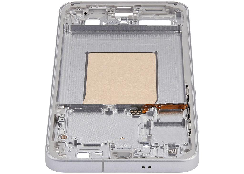 Midframe/Rahmen Compatible für Samsung Galaxy S25 FE 5G (US & Internationale Version) (Icyblue / White)