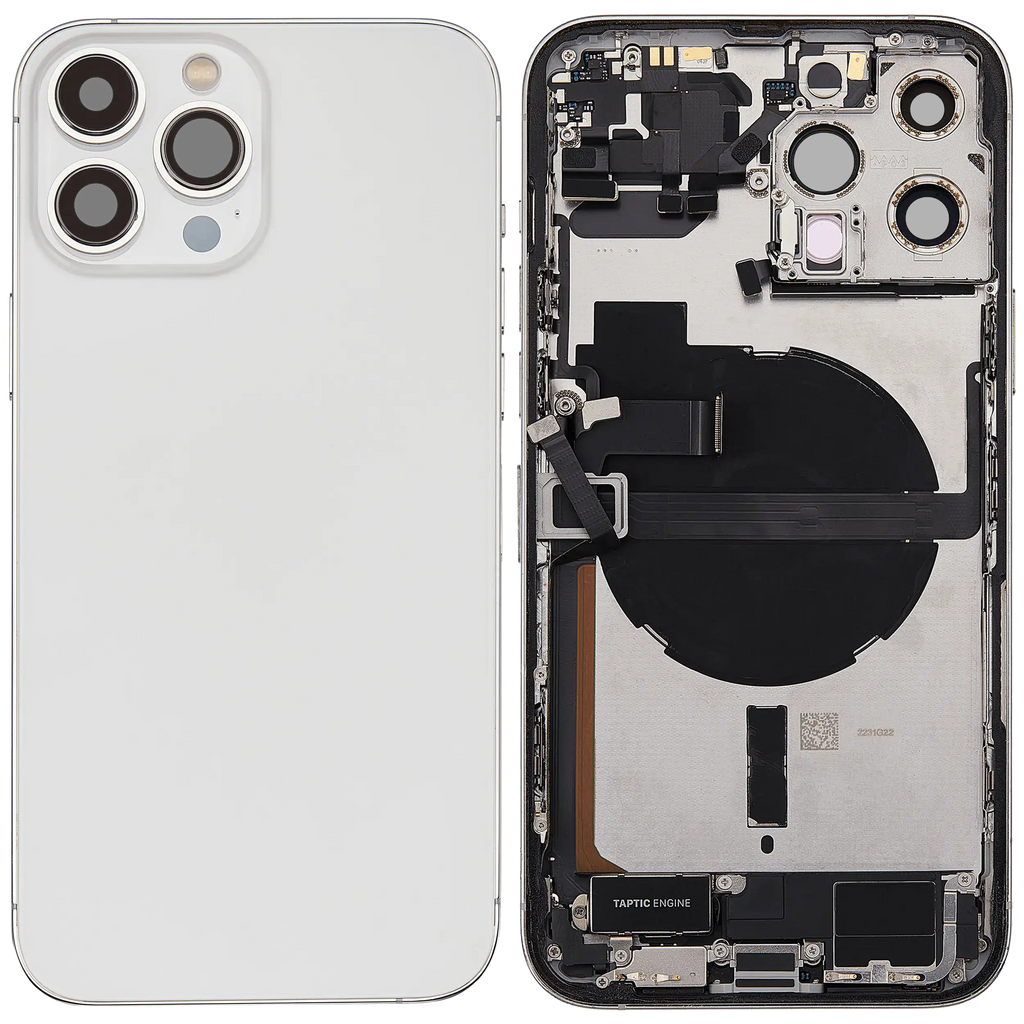 Original Apple-Ausbau A gebraucht – iPhone 13 Pro Max EU Backcover/Rahmen Silber