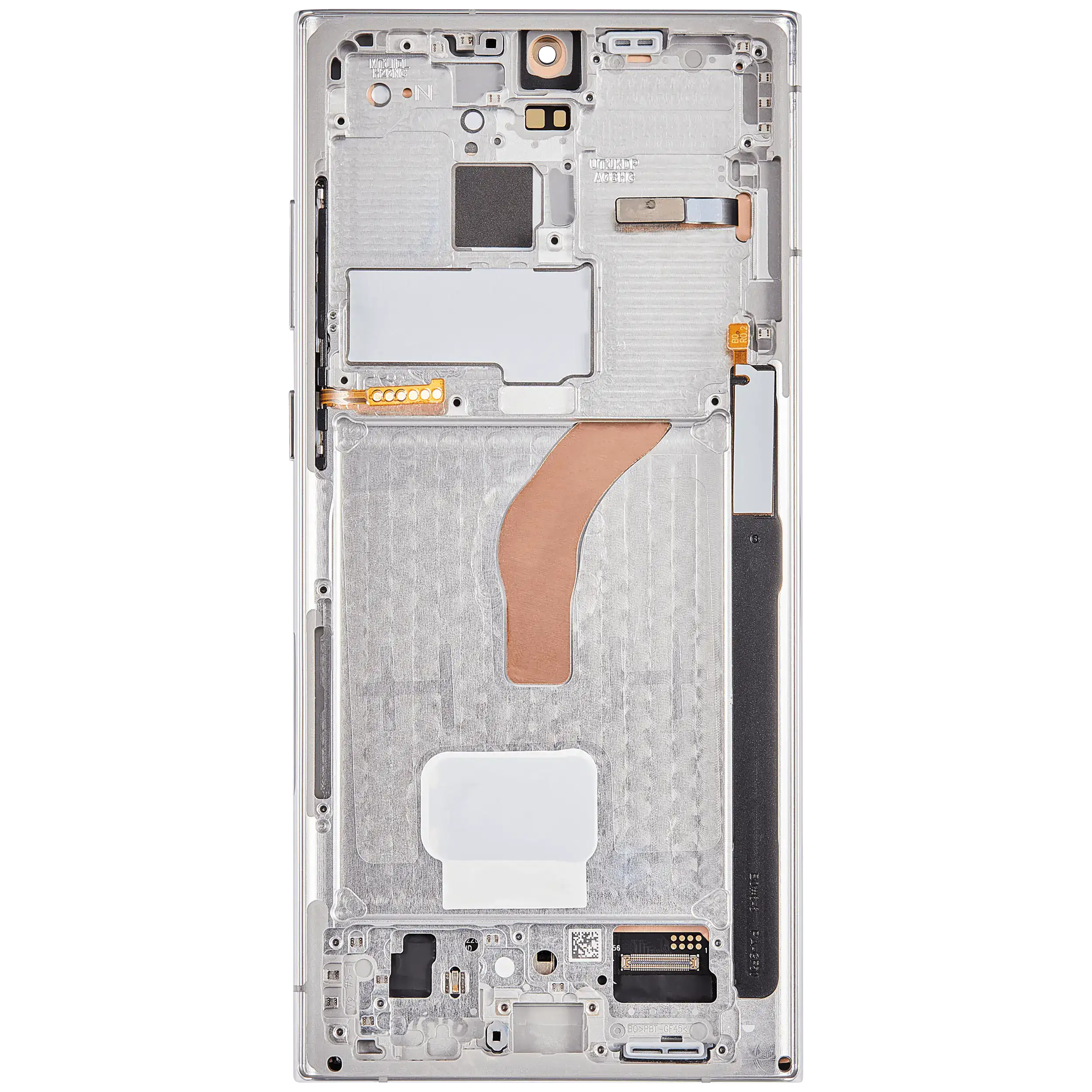 OLED-Baustein mit Rahmen, Samsung S22 Ultra, Phantom White, Aftermarket Pro