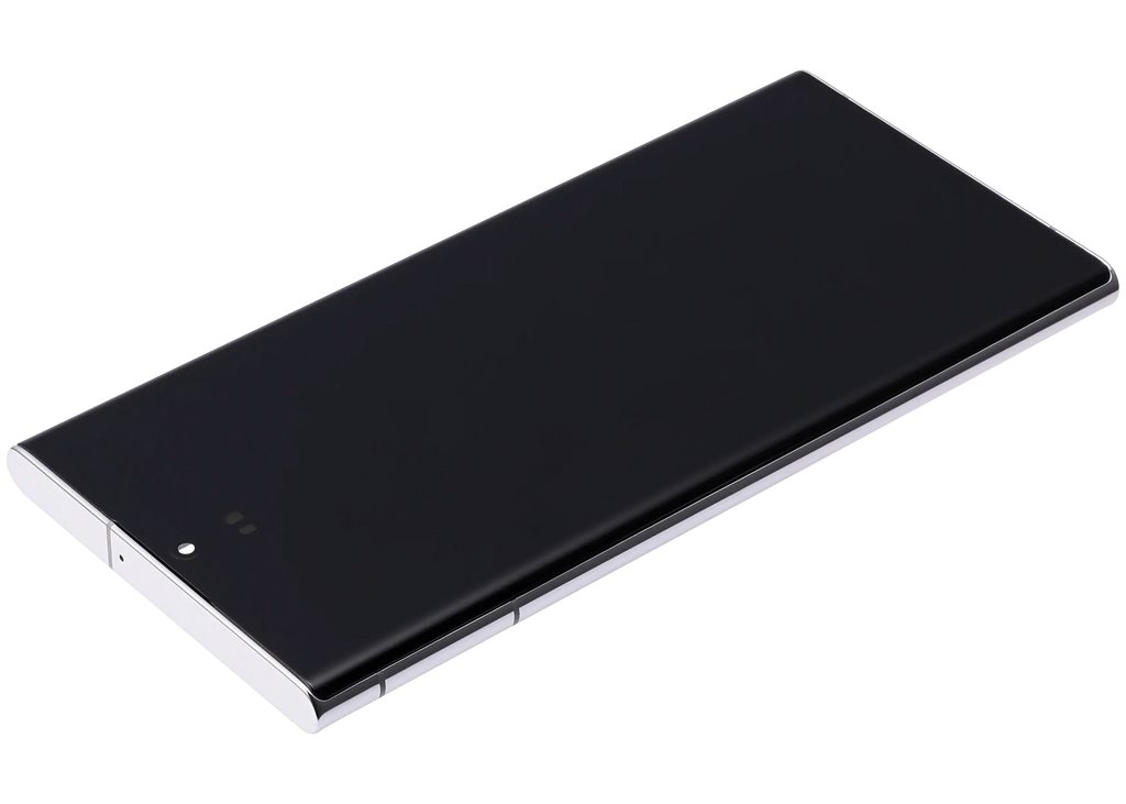 OLED-Baustein mit Rahmen, Samsung S22 Ultra, Phantom White, Aftermarket Pro
