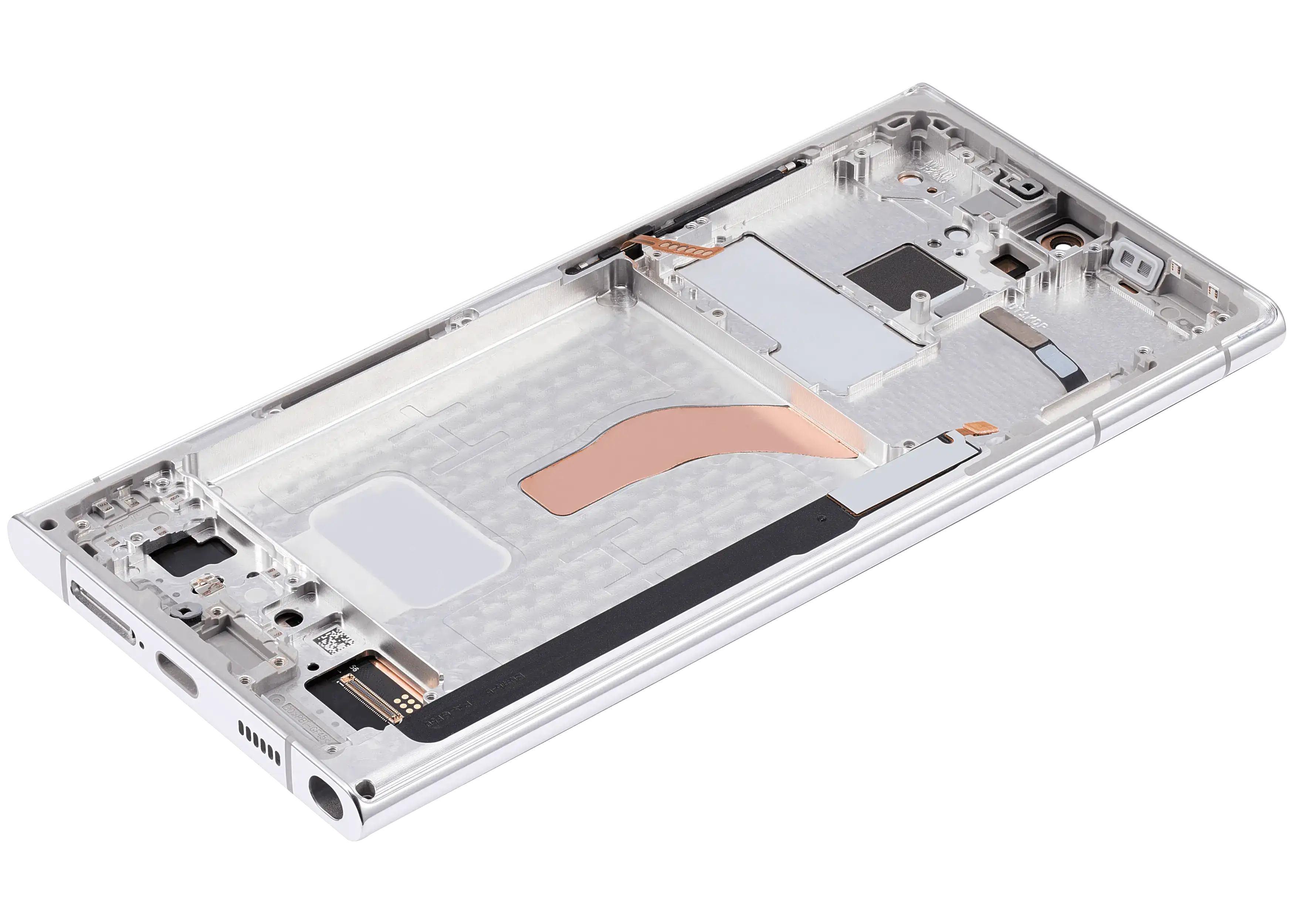 OLED-Baustein mit Rahmen, Samsung S22 Ultra, Phantom White, Aftermarket Pro