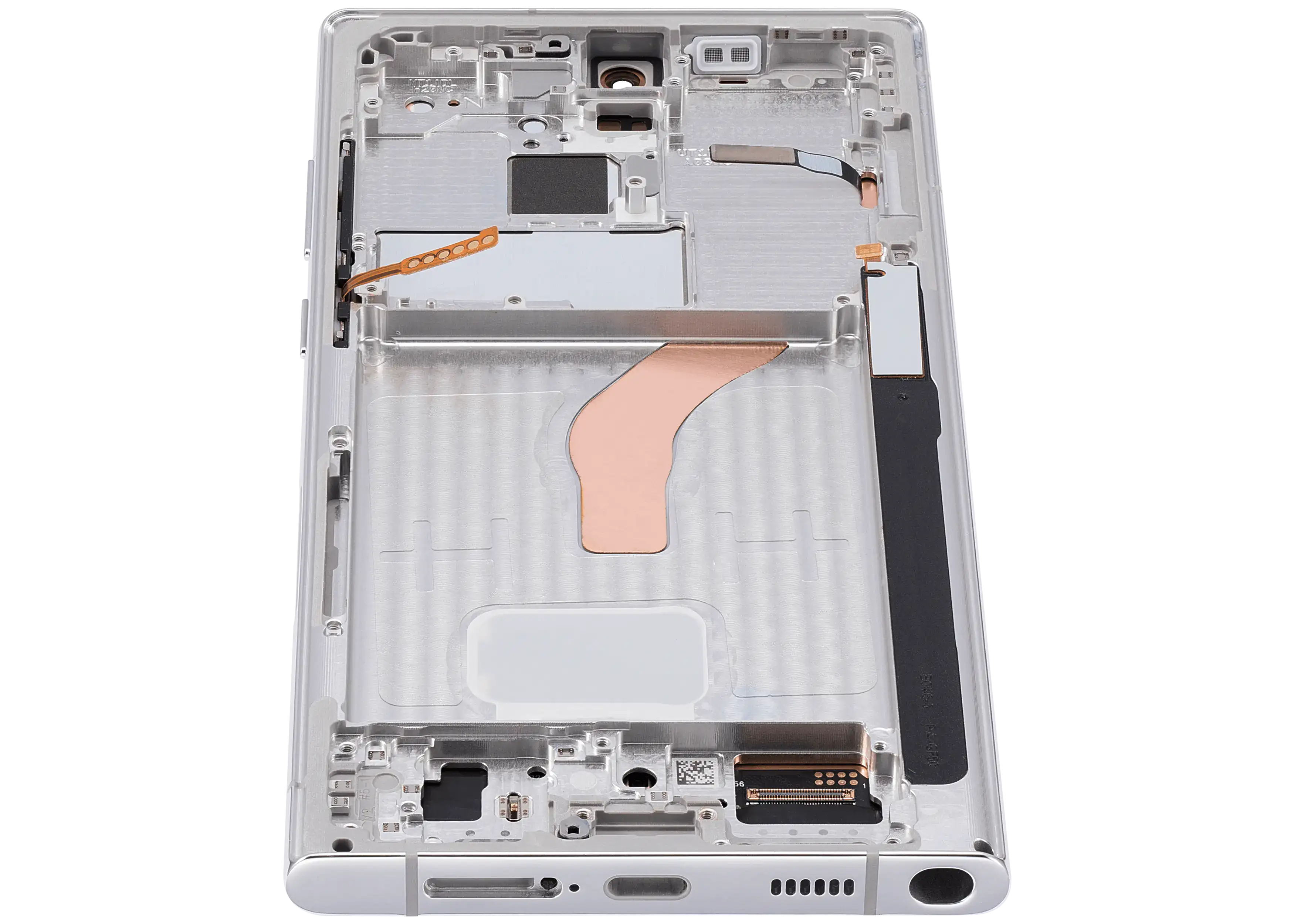 OLED-Baustein mit Rahmen, Samsung S22 Ultra, Phantom White, Aftermarket Pro