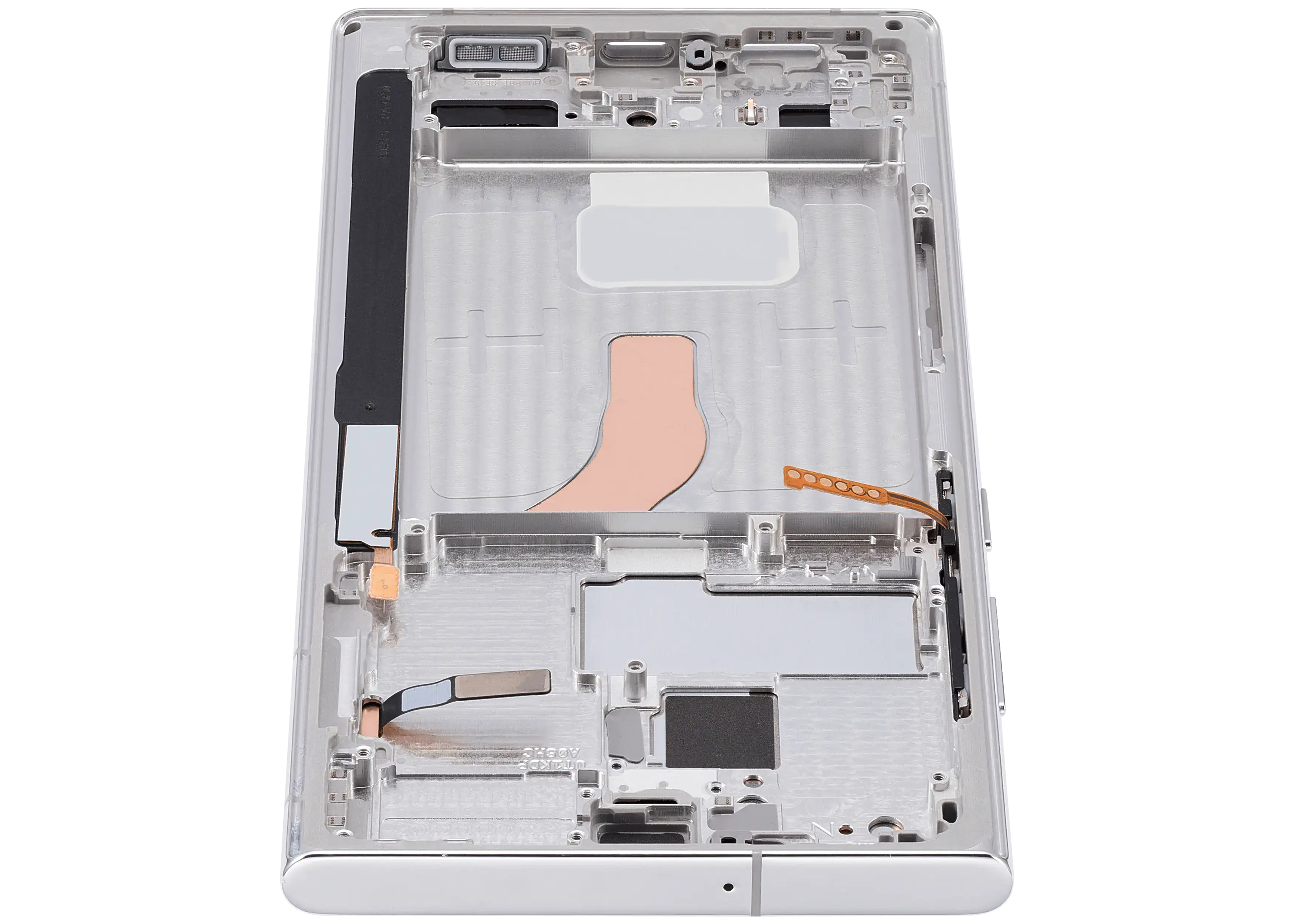 OLED-Baustein mit Rahmen, Samsung S22 Ultra, Phantom White, Aftermarket Pro