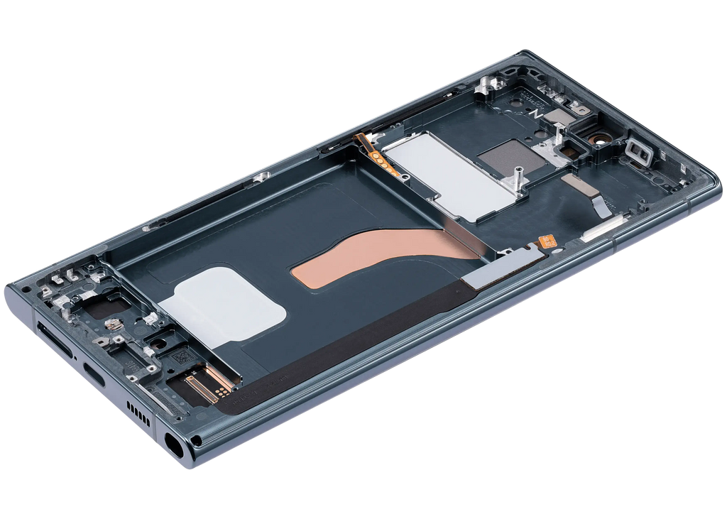 OLED-Display mit Rahmen Samsung Galaxy S22 Ultra Grün Aftermarket Pro