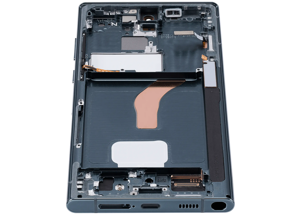 OLED-Display mit Rahmen Samsung Galaxy S22 Ultra Grün Aftermarket Pro