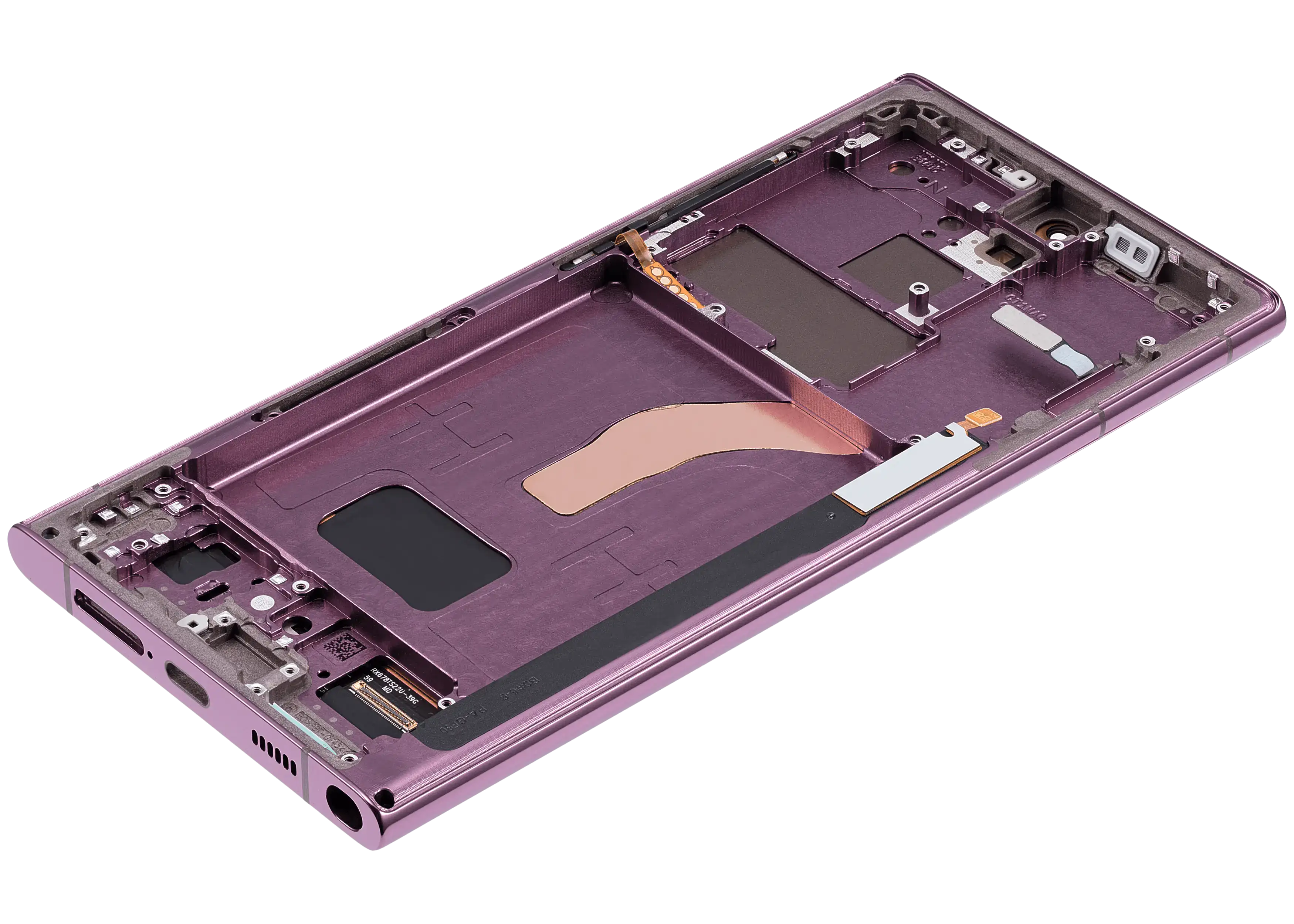 OLED-Display mit Rahmen Samsung Galaxy S22 Ultra Burgundy Aftermarket Pro 120Hz