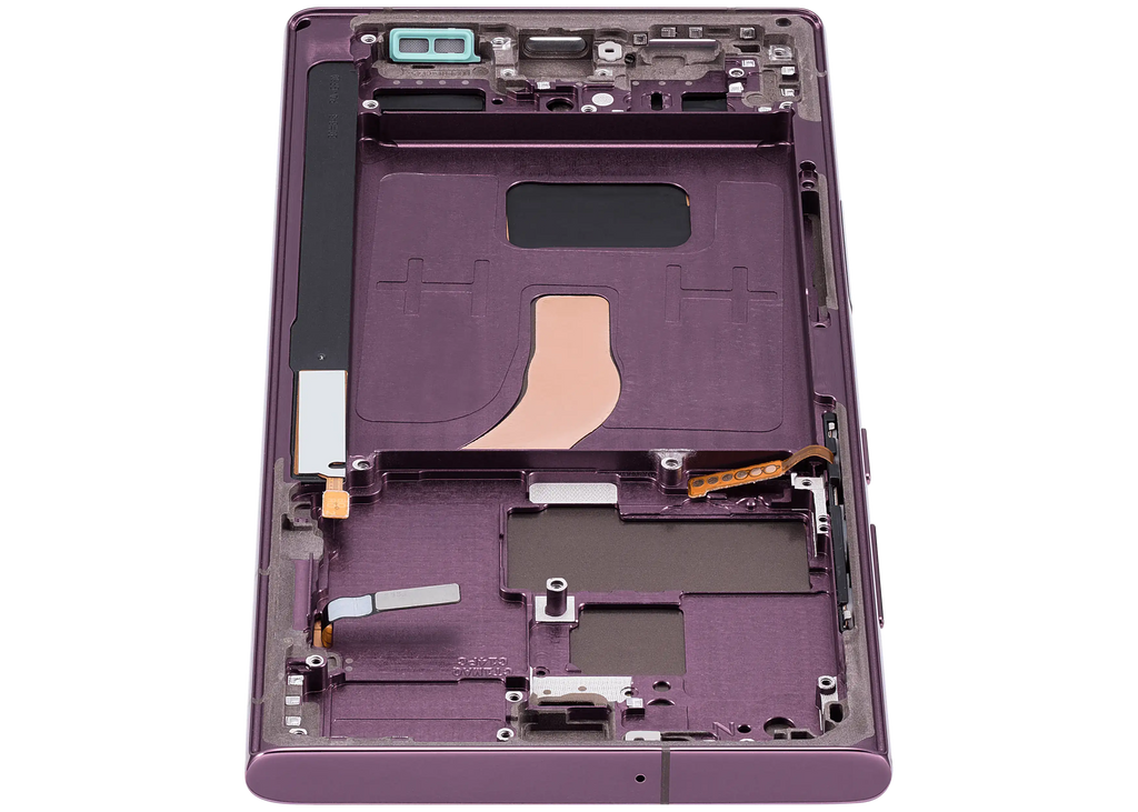 OLED-Display mit Rahmen Samsung Galaxy S22 Ultra Burgundy Aftermarket Pro 120Hz