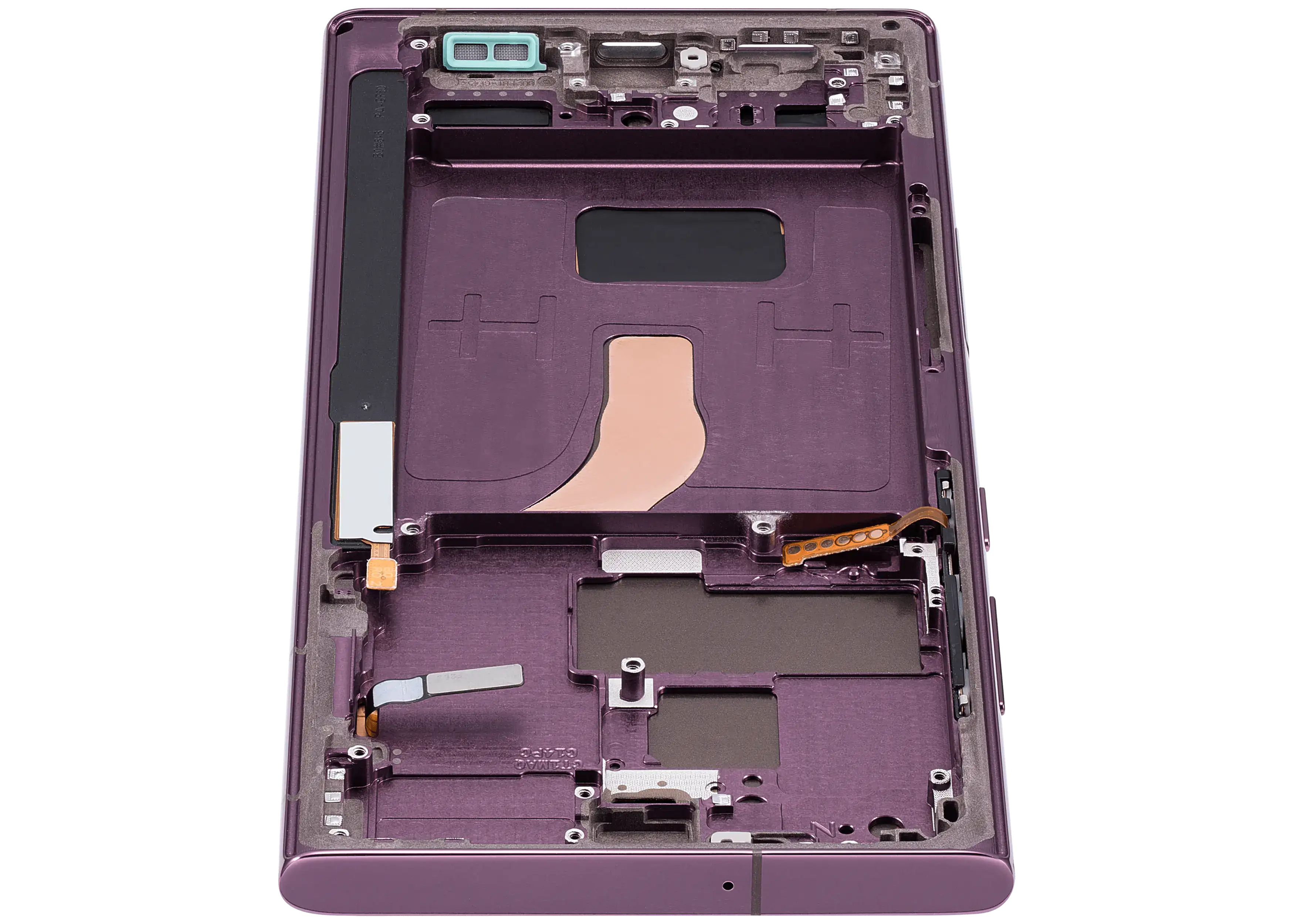OLED-Display mit Rahmen Samsung Galaxy S22 Ultra Burgundy Aftermarket Pro 120Hz