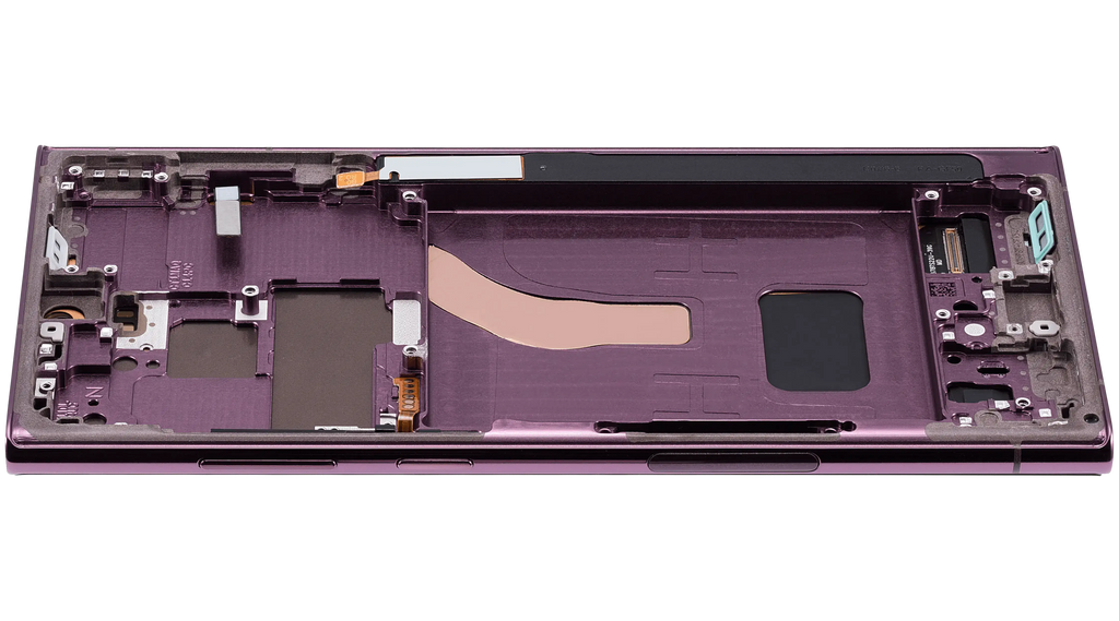 OLED-Display mit Rahmen Samsung Galaxy S22 Ultra Burgundy Aftermarket Pro 120Hz