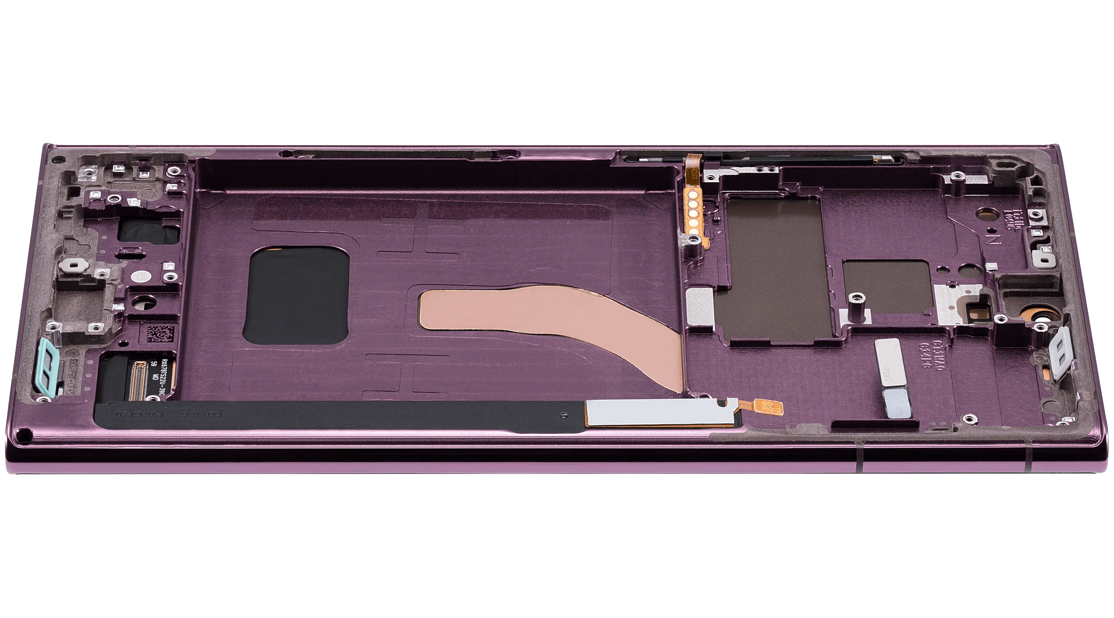 OLED-Display mit Rahmen Samsung Galaxy S22 Ultra Burgundy Aftermarket Pro 120Hz