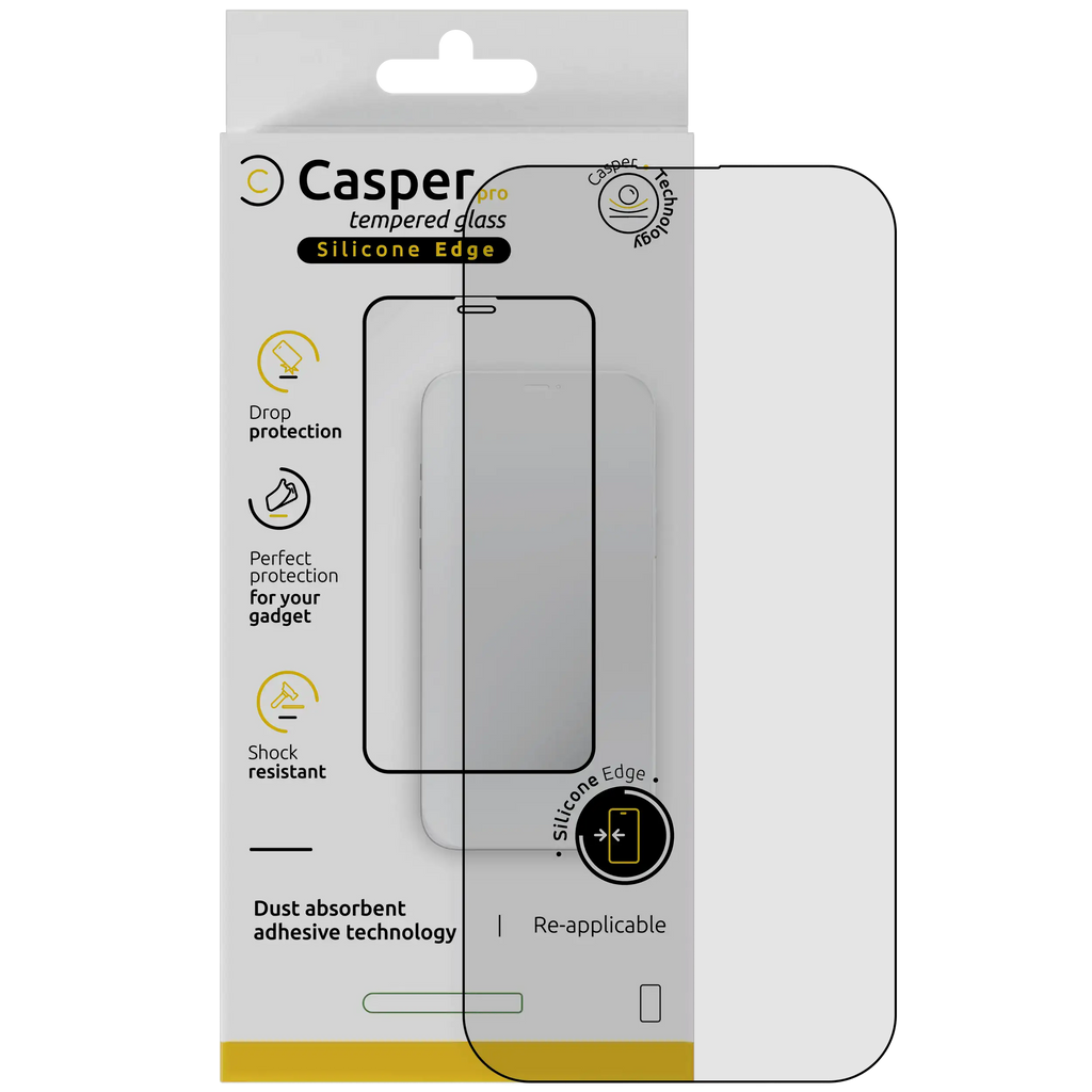Casper Pro Silikon-Temperglas für iPhone Air (Retail Pack) (Clear)