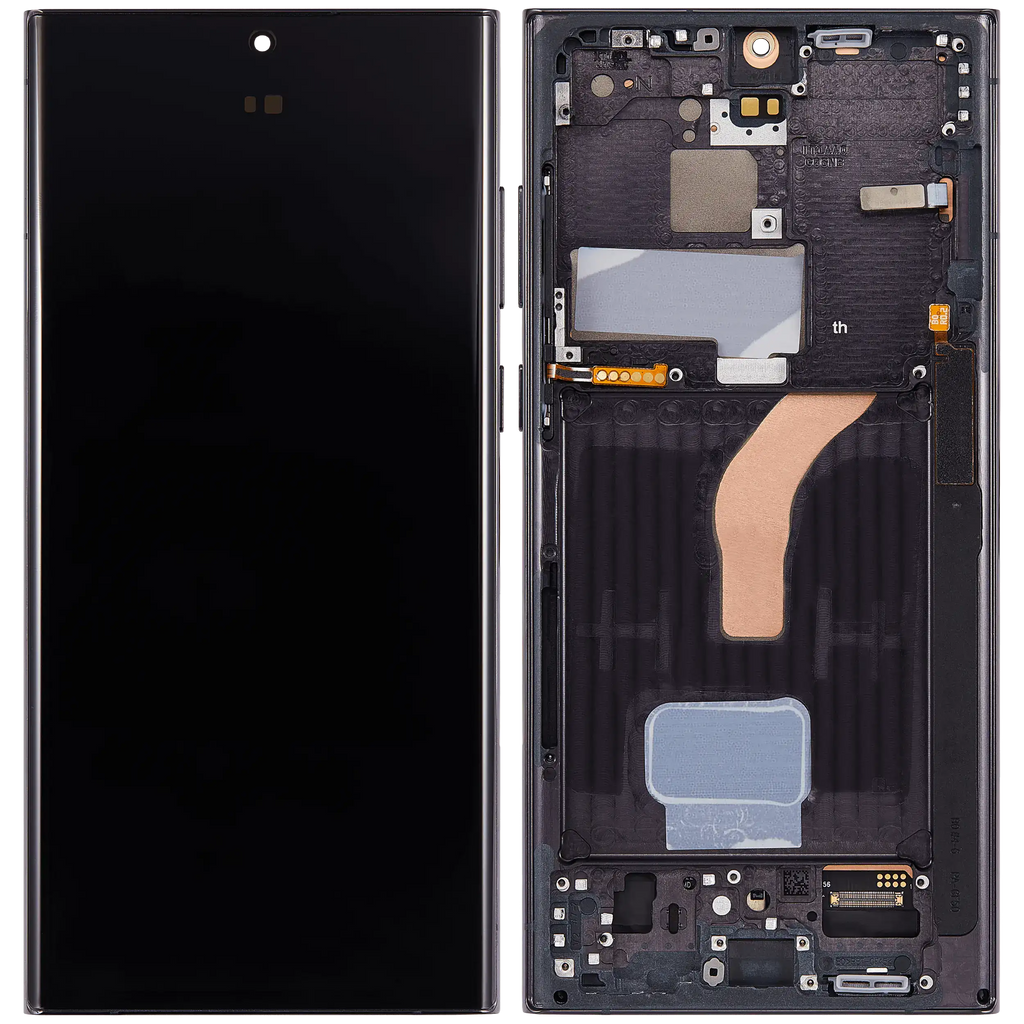 Samsung Galaxy S22 Ultra OLED-Display m. Rahmen - Phantom Black (Pro)