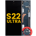 OLED-Display mit Rahmen für Samsung Galaxy S22 Ultra Grün (Refurbished)