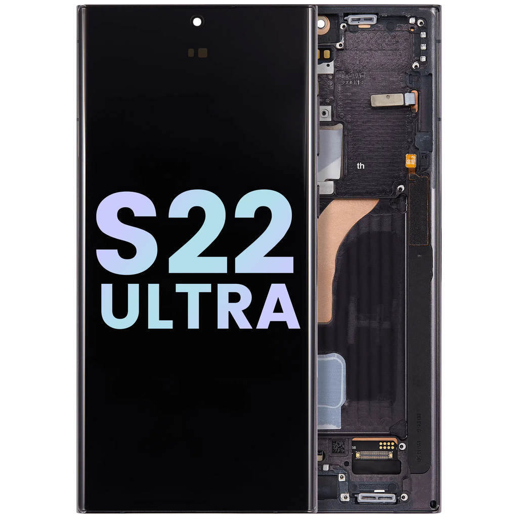 Samsung Galaxy S22 Ultra OLED-Display mit Rahmen Service Pack Phantom Black