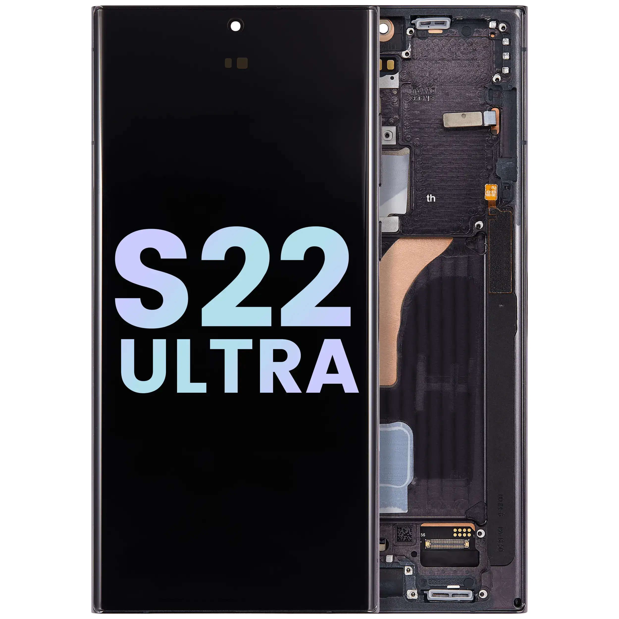 Samsung Galaxy S22 Ultra OLED-Display mit Rahmen Service Pack Phantom Black
