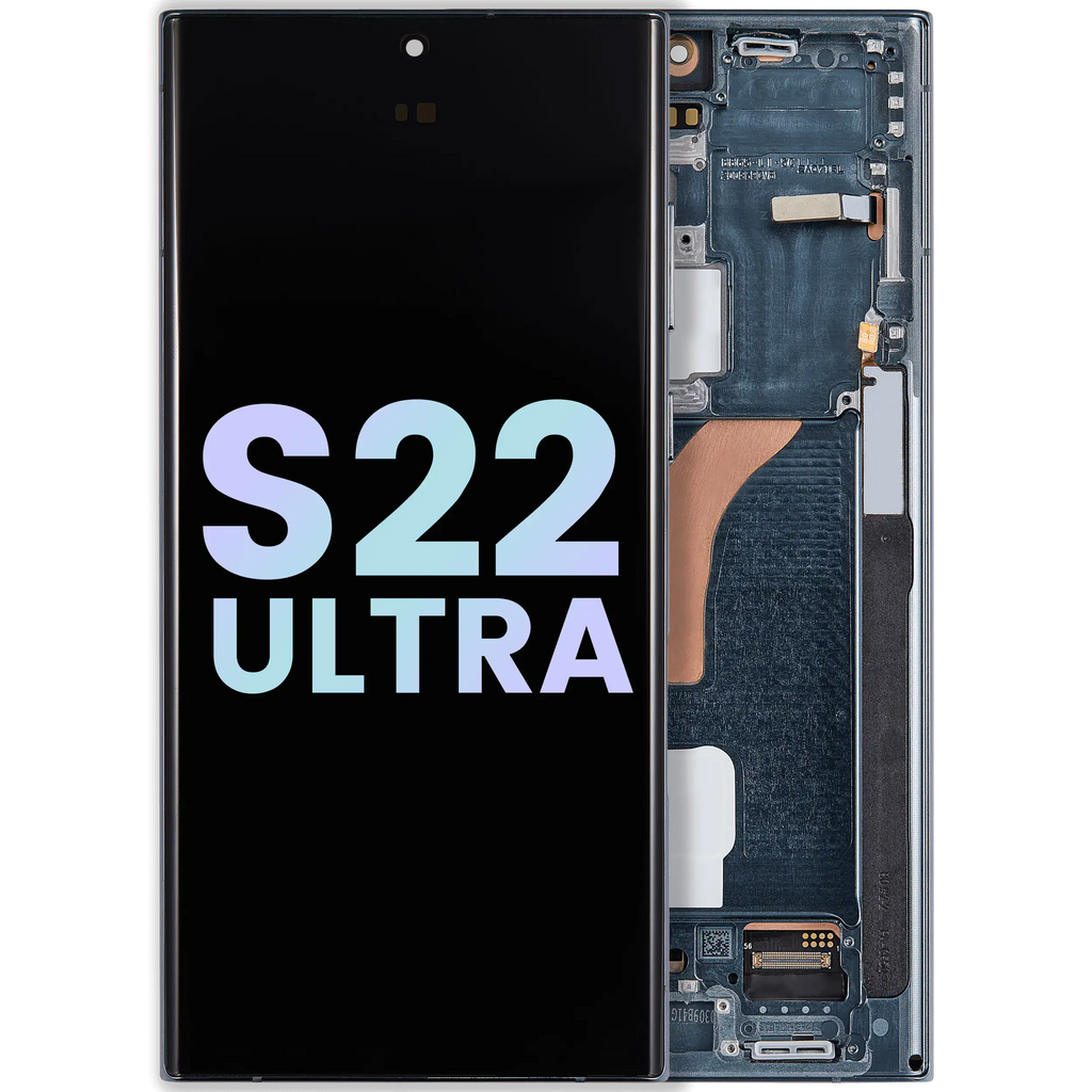 OLED Display Assembly with Frame for Samsung Galaxy S22 Ultra 5G (Service Pack) (Green)