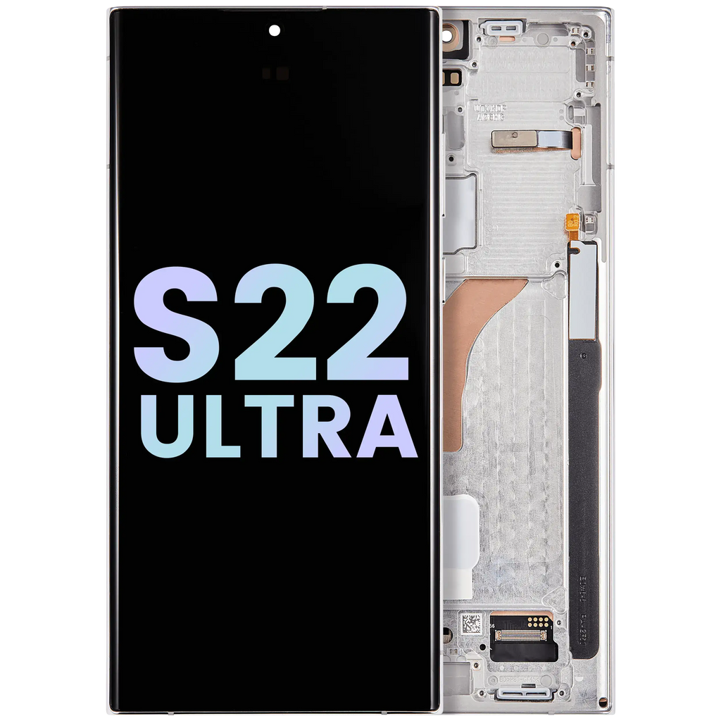 OLED Display with Frame for Samsung Galaxy S22 Ultra 5G (Service Pack) (Phantom White)