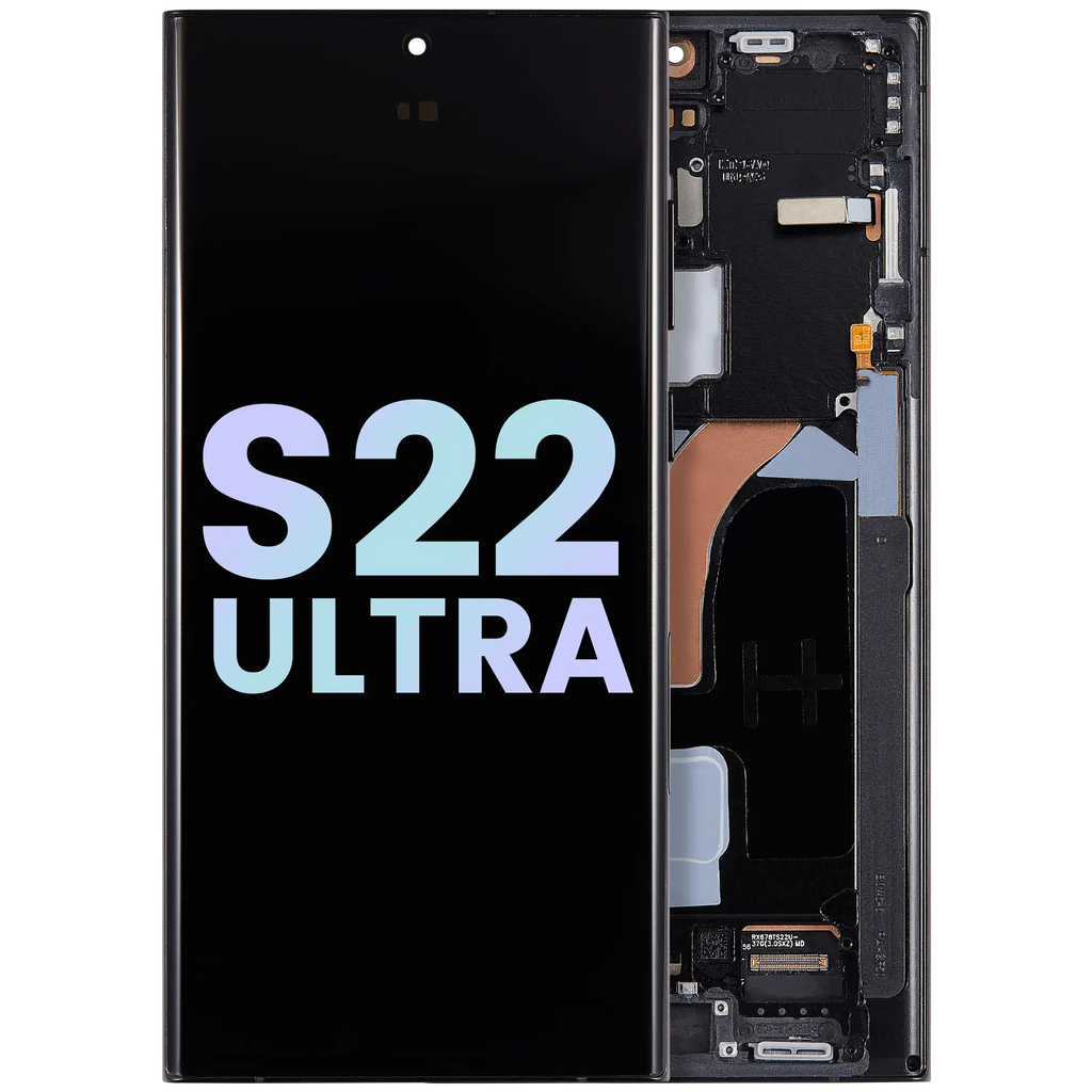 OLED Display with Frame for Samsung Galaxy S22 Ultra 5G (Service Pack) (Graphite / Sky Blue / Red)
