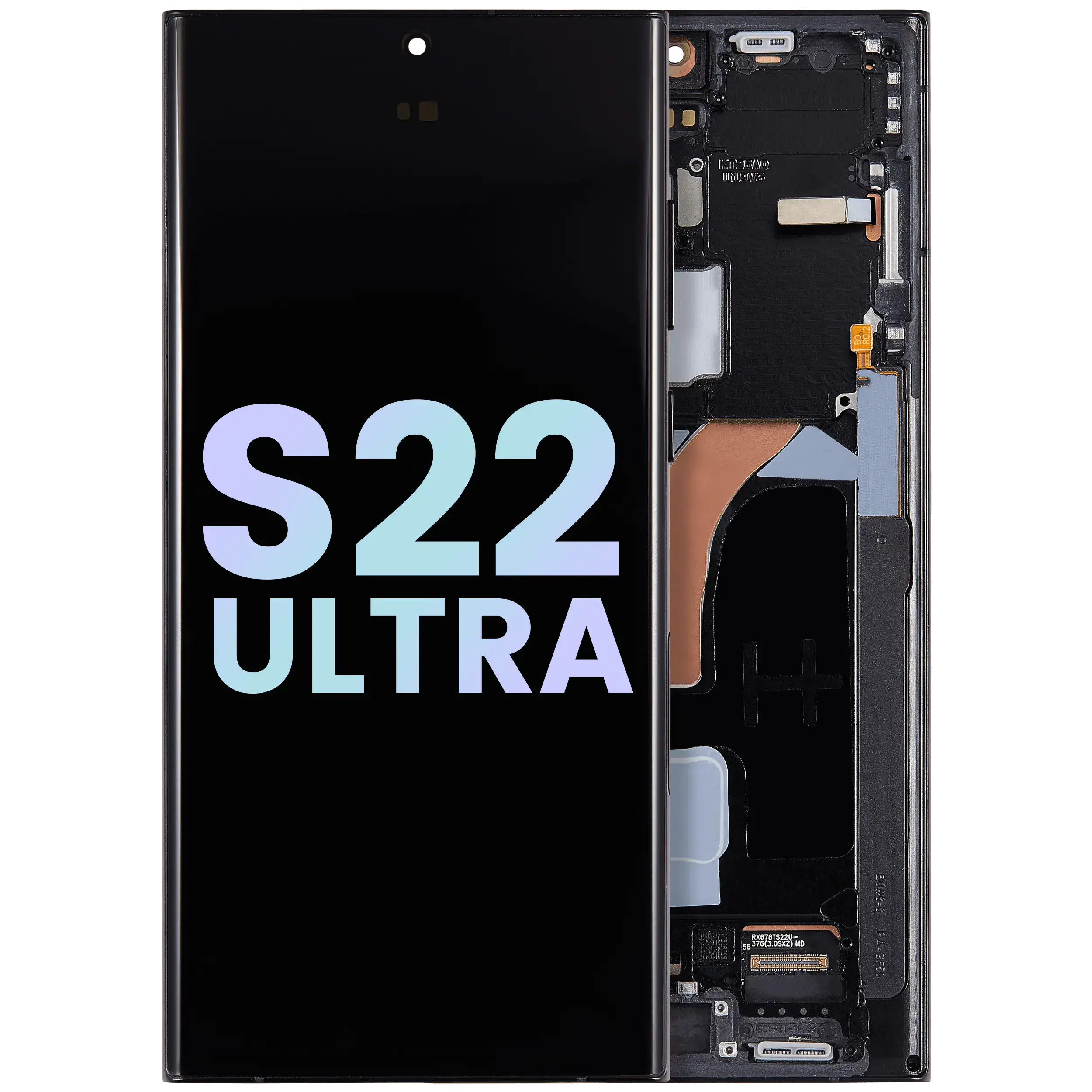 OLED Display with Frame for Samsung Galaxy S22 Ultra 5G (Service Pack) (Graphite / Sky Blue / Red)