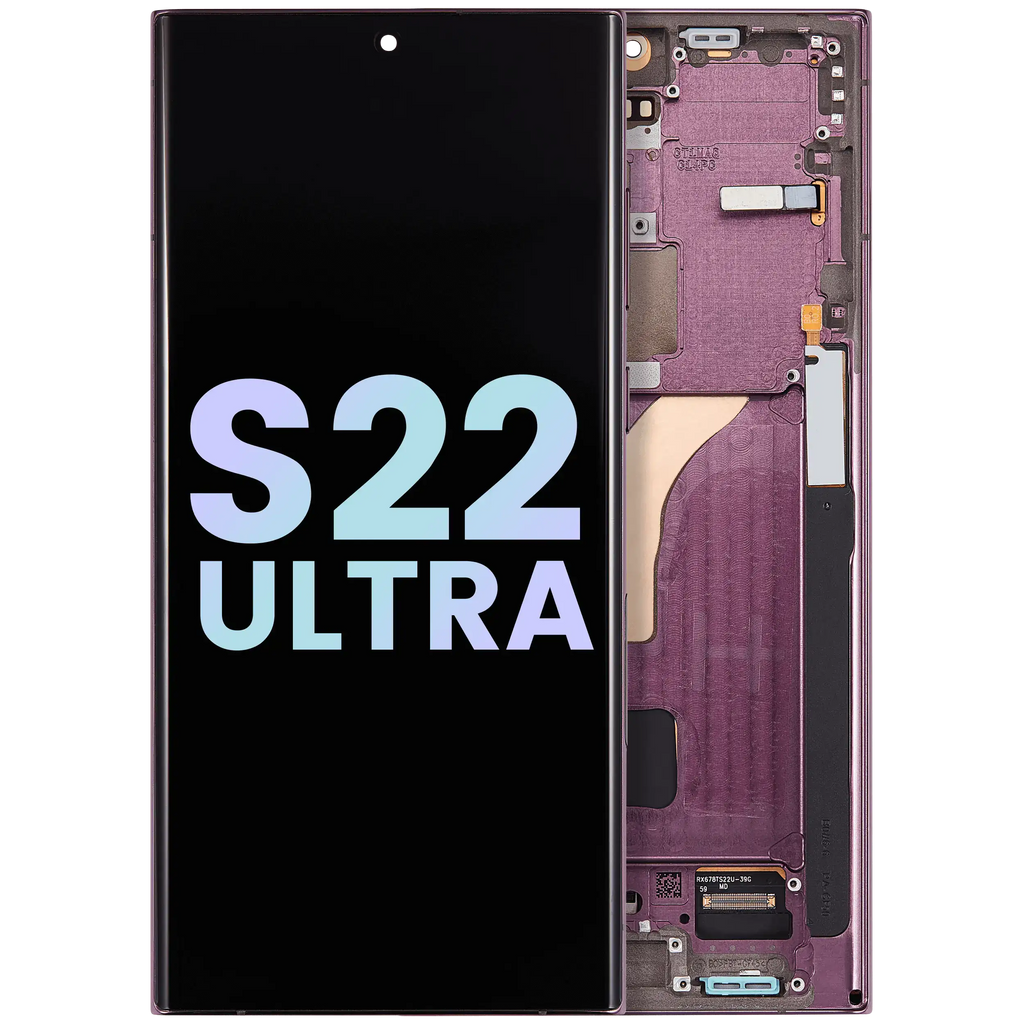 OLED Display with Frame for Samsung Galaxy S22 Ultra 5G (Service Pack) (Burgundy)