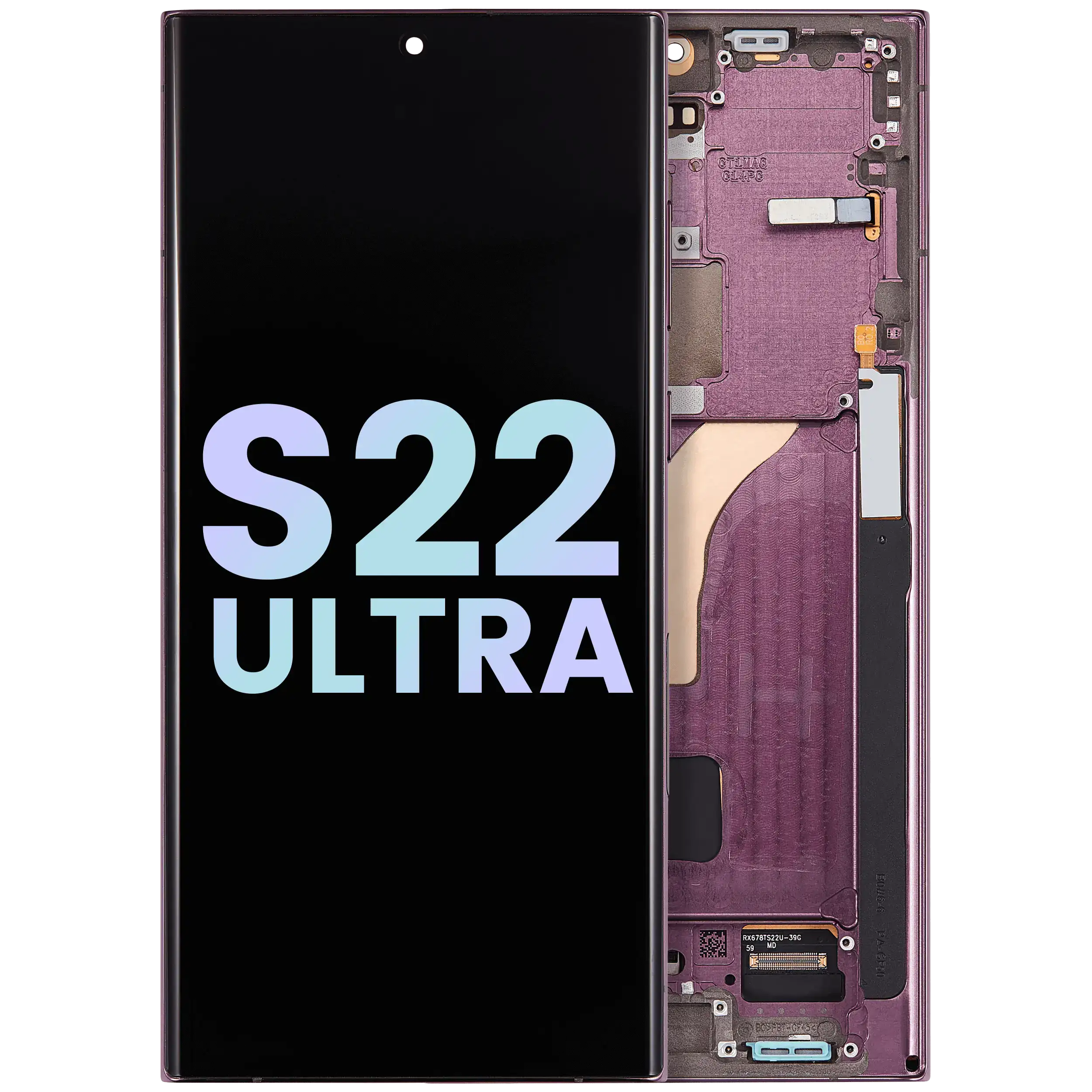 OLED Display with Frame for Samsung Galaxy S22 Ultra 5G (Service Pack) (Burgundy)