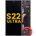 OLED Display with Frame for Samsung Galaxy S22 Ultra 5G (US & International Version) (Refurbished) (Phantom Black)