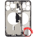 iPhone 15 Pro Max Midframe/Rahmen m. Ladebuchse-Flex & Kleinteile OEM A Nat.