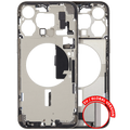Back Cover/Frame with Charging Port Flex and Small Parts for iPhone 15 Pro Max (EU/Global) – Natural Titanium (OEM Pull C)