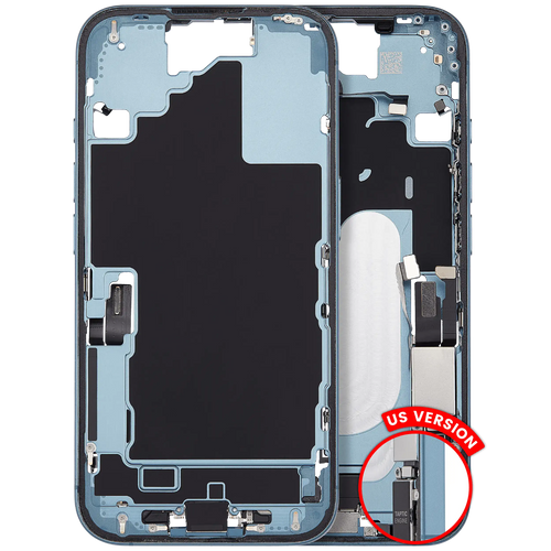 Apple iPhone 16 US Midframe/Rahmen m. Ladebuchse Flex Teal (OEM B)
