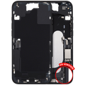 Midframe/Frame with Charging Cable Flex and Small Parts for iPhone 16 Plus (US Version) – Used OEM Part, Grade A, Black