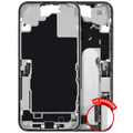Back Cover/Frame with Charging Port Flex and Small Parts for iPhone 16 Plus (US Version) (Used OEM Pull, Quality B, White)