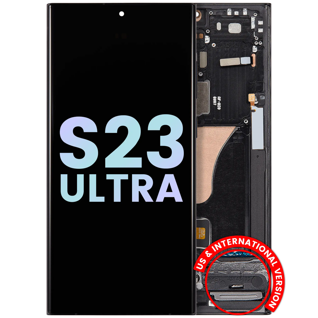 Samsung Galaxy S23 Ultra OLED-Display mit Rahmen Service Pack Graphite