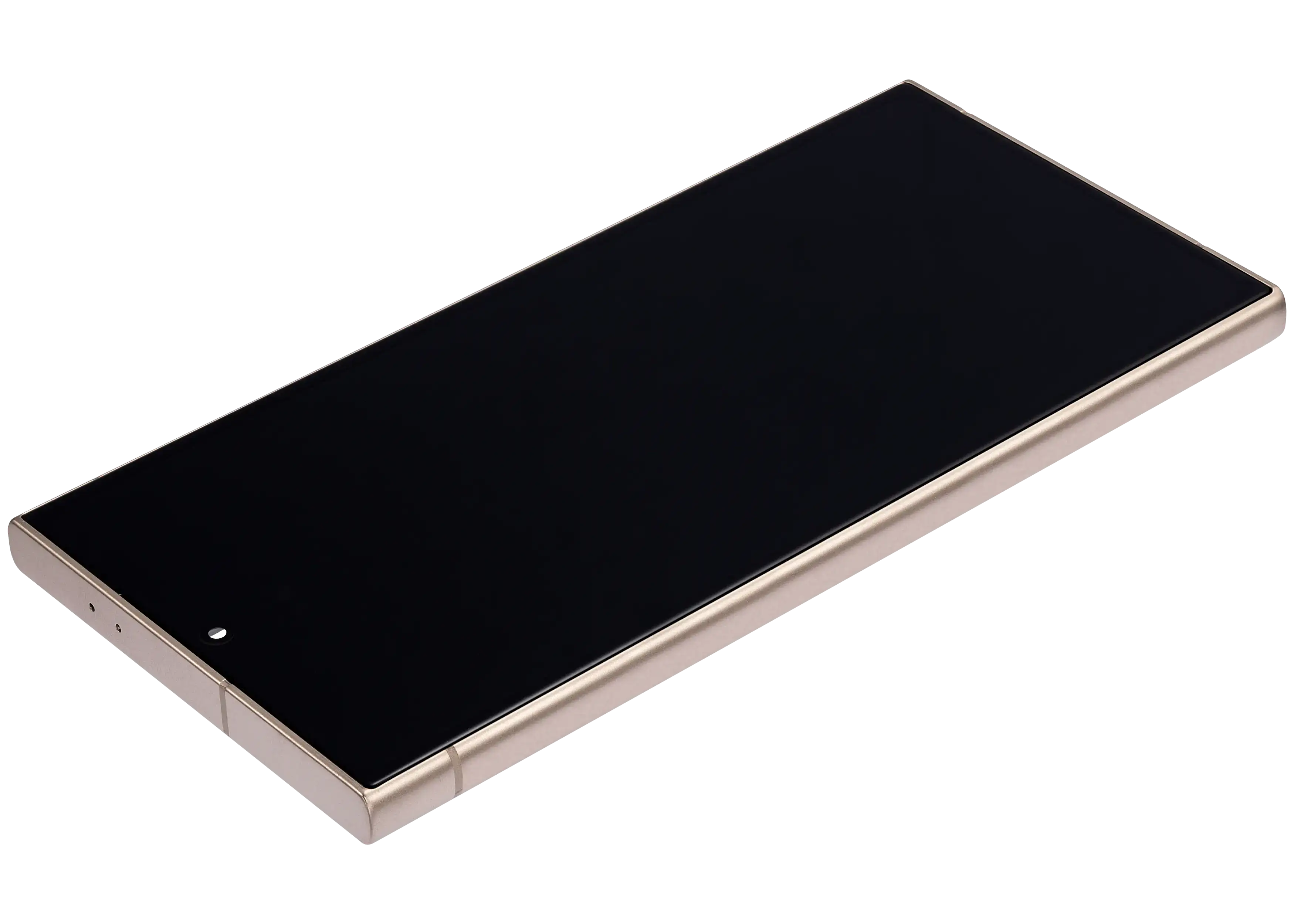 OLED-Display mit Rahmen für Samsung Galaxy S24 Ultra (US & Internationale Version) (Aftermarket Plus) (120Hz) (Titanium Gelb)