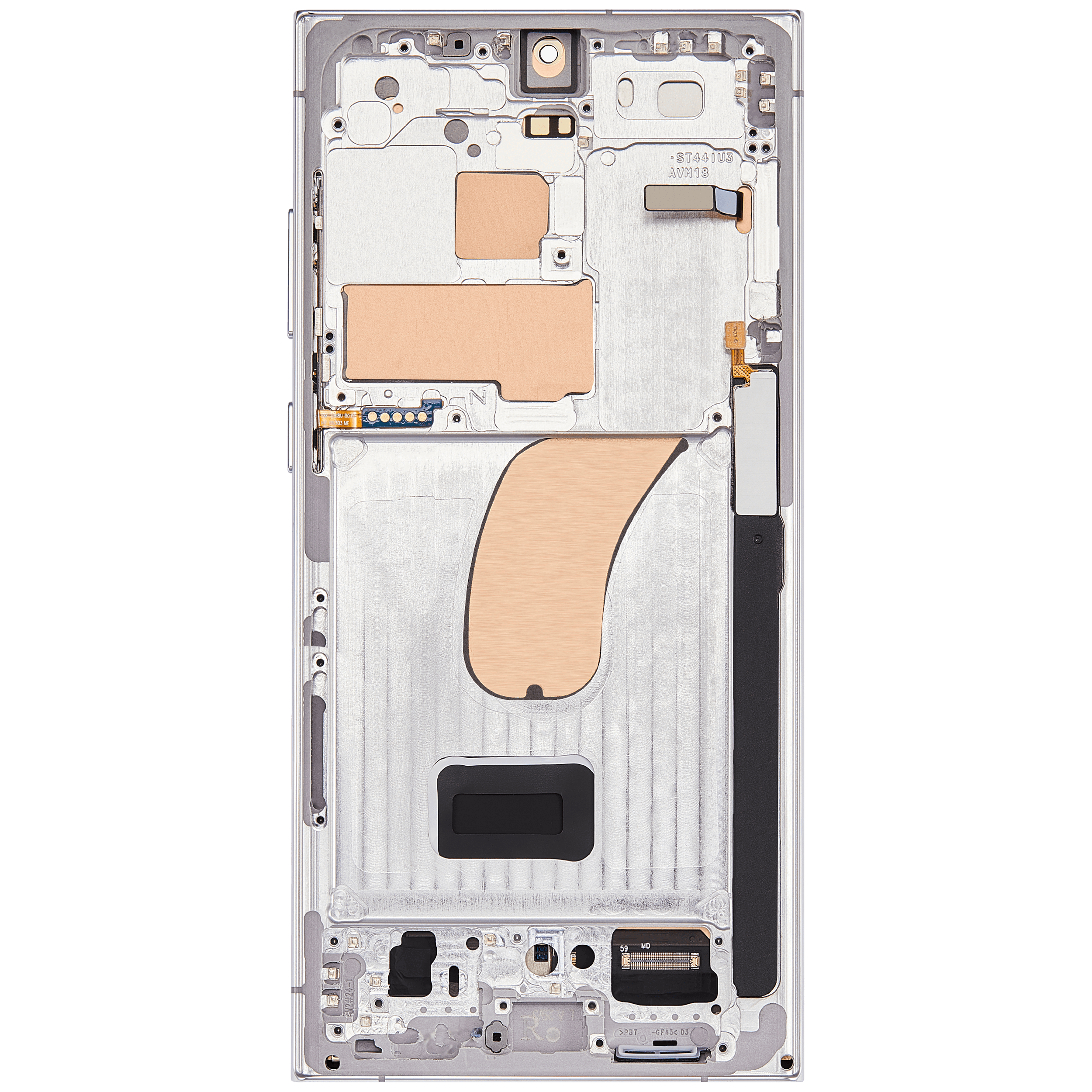 OLED-Display mit Rahmen für Samsung Galaxy S23 Ultra Himmelblau Aftermarket Pro