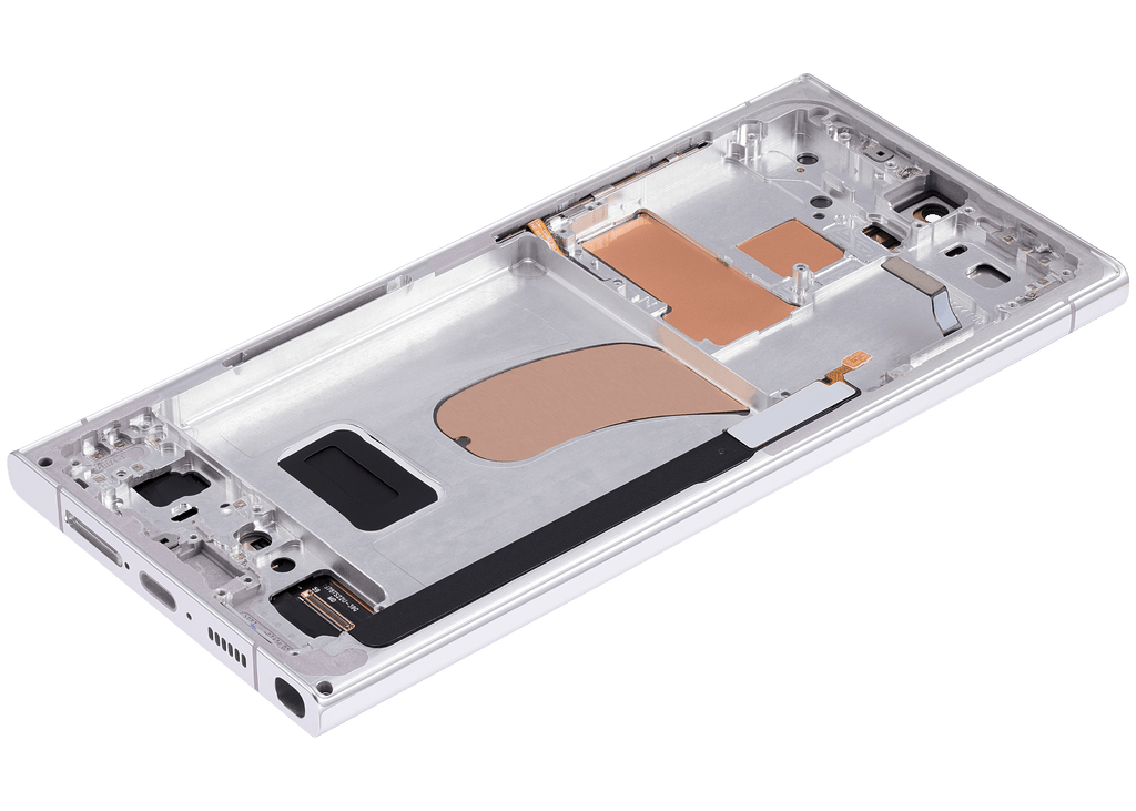 OLED-Display mit Rahmen für Samsung Galaxy S23 Ultra Himmelblau Aftermarket Pro