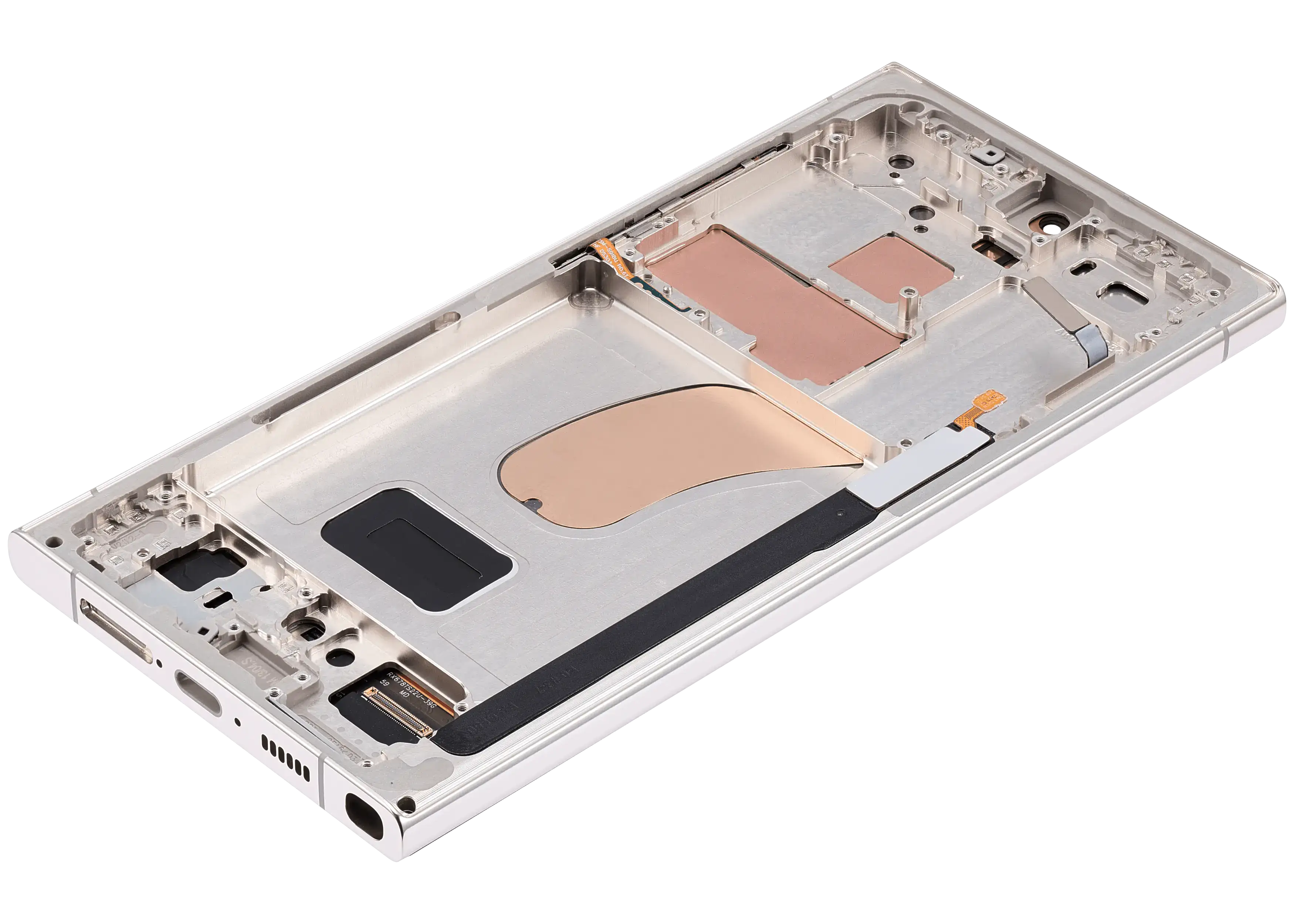 OLED-Display mit Rahmen Samsung Galaxy S23 Ultra Cream Pro