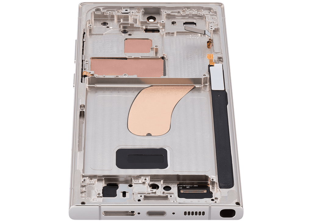 OLED-Display mit Rahmen Samsung Galaxy S23 Ultra Cream Pro