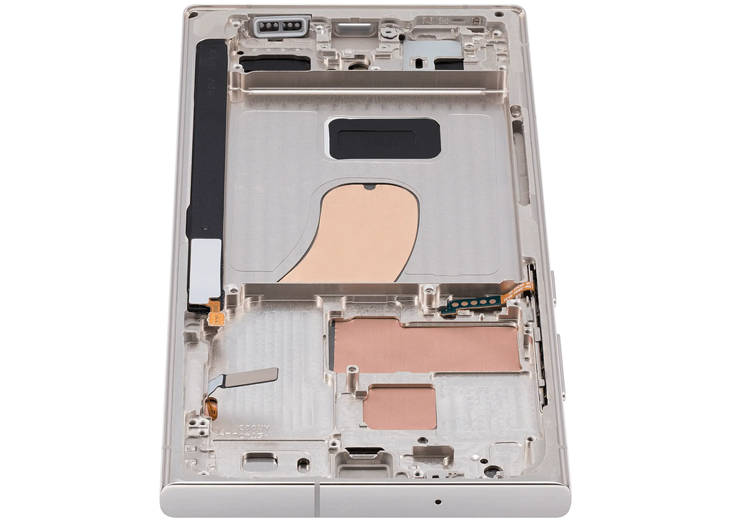 OLED-Display mit Rahmen Samsung Galaxy S23 Ultra Cream Pro