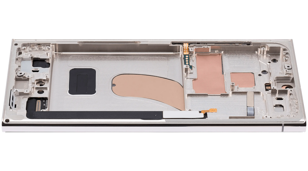 OLED-Display mit Rahmen Samsung Galaxy S23 Ultra Cream Pro