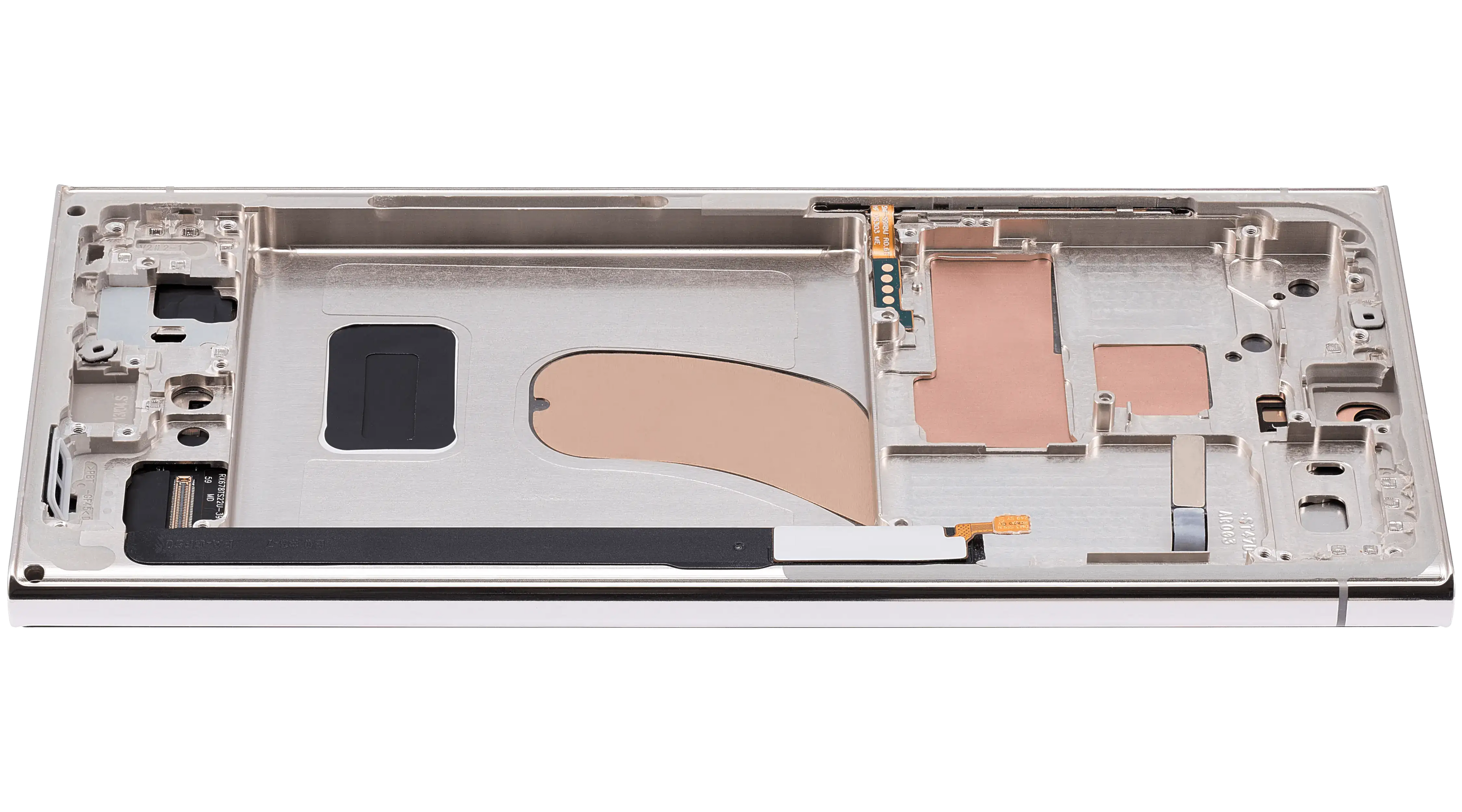 OLED-Display mit Rahmen Samsung Galaxy S23 Ultra Cream Pro