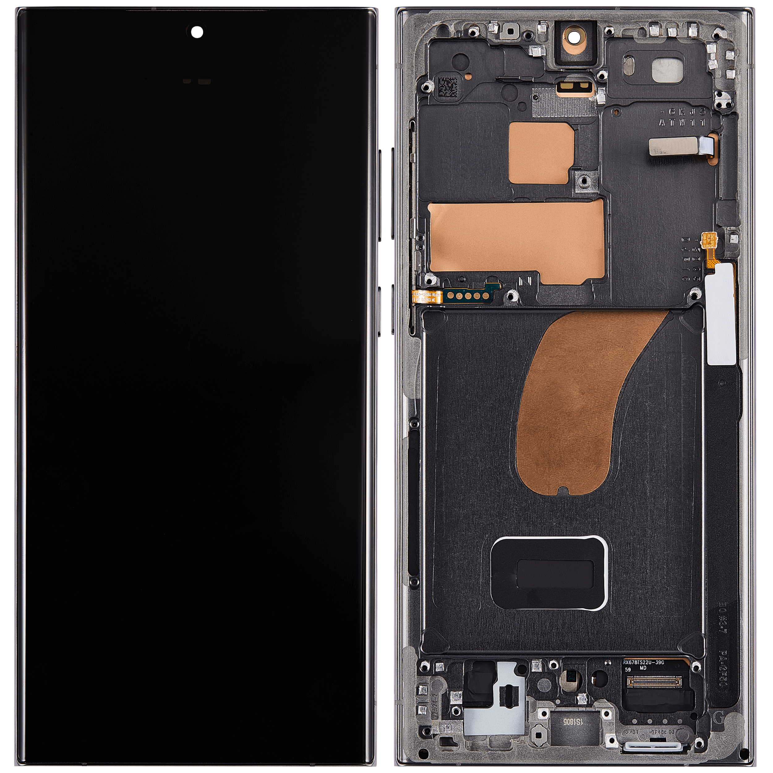 OLED-Display mit Rahmen Samsung Galaxy S23 Ultra Grün Premium