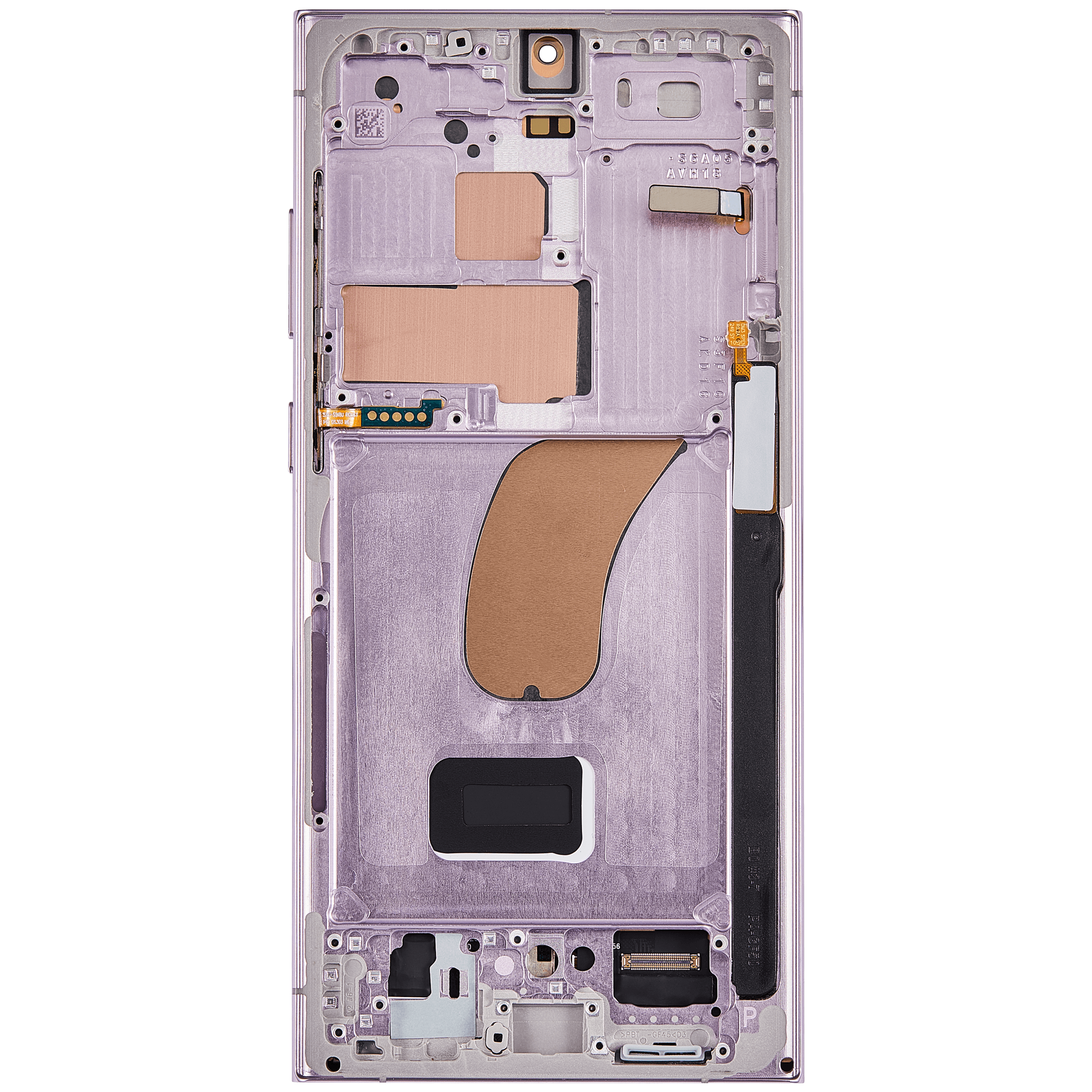 OLED-Display mit Rahmen für Samsung Galaxy S23 Ultra Lavender Aftermarket Pro