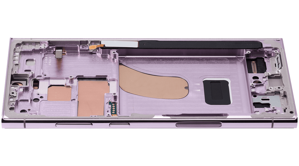 OLED-Display mit Rahmen für Samsung Galaxy S23 Ultra Lavender Aftermarket Pro