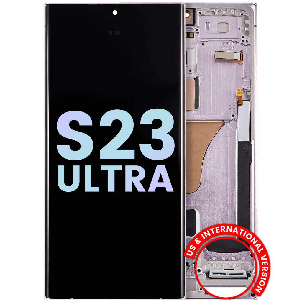 OLED Display with Frame for Samsung Galaxy S23 Ultra 5G (US & International) (Service Pack) (Lavender)