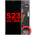 OLED-Display mit Rahmen für Samsung Galaxy S23 Ultra Grün (Aftermarket Plus)
