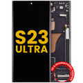 OLED-Display mit Rahmen Samsung S23 Ultra Refurbished Phantom Black