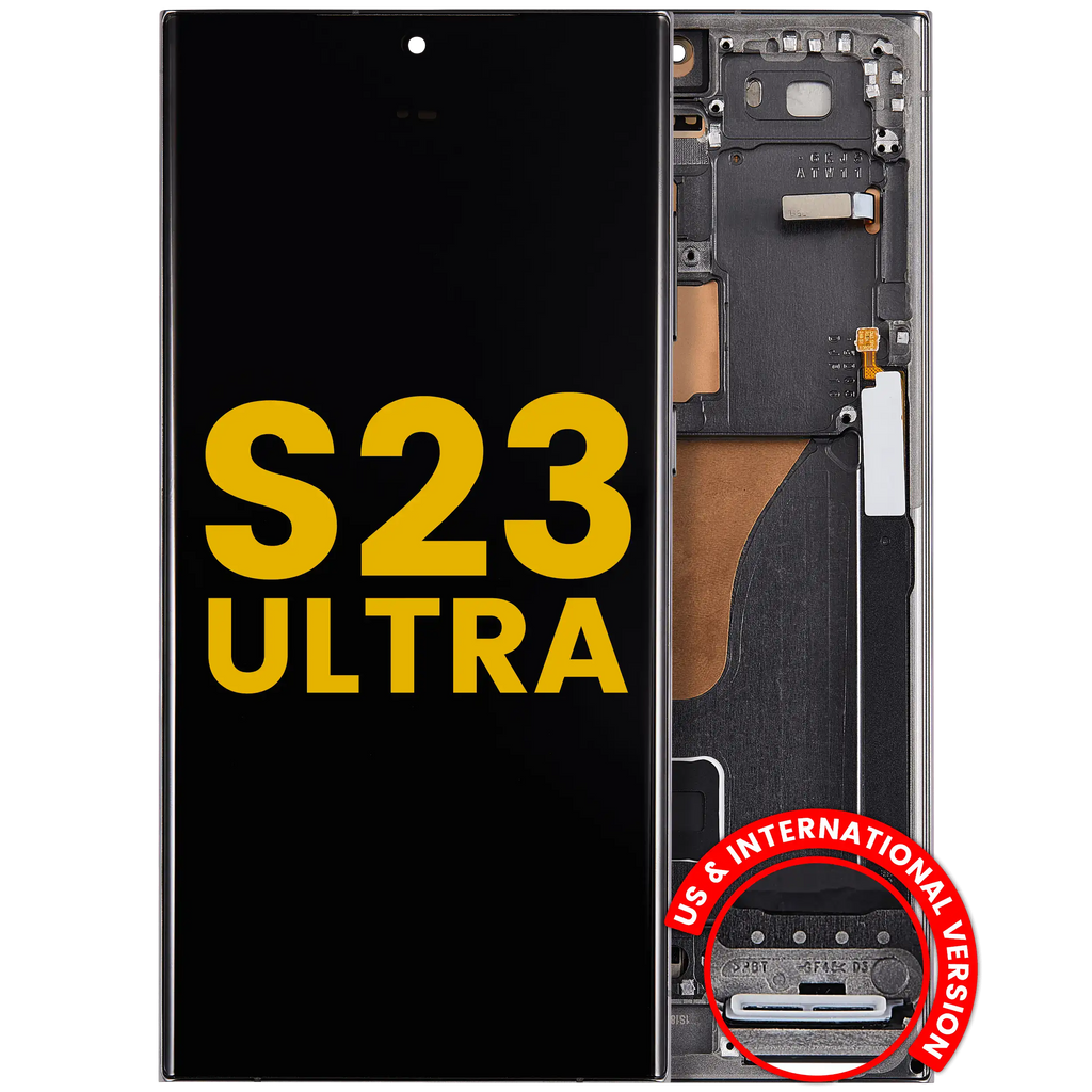 OLED Display with Frame for Samsung Galaxy S23 Ultra (US & International) (Refurbished) (Green)